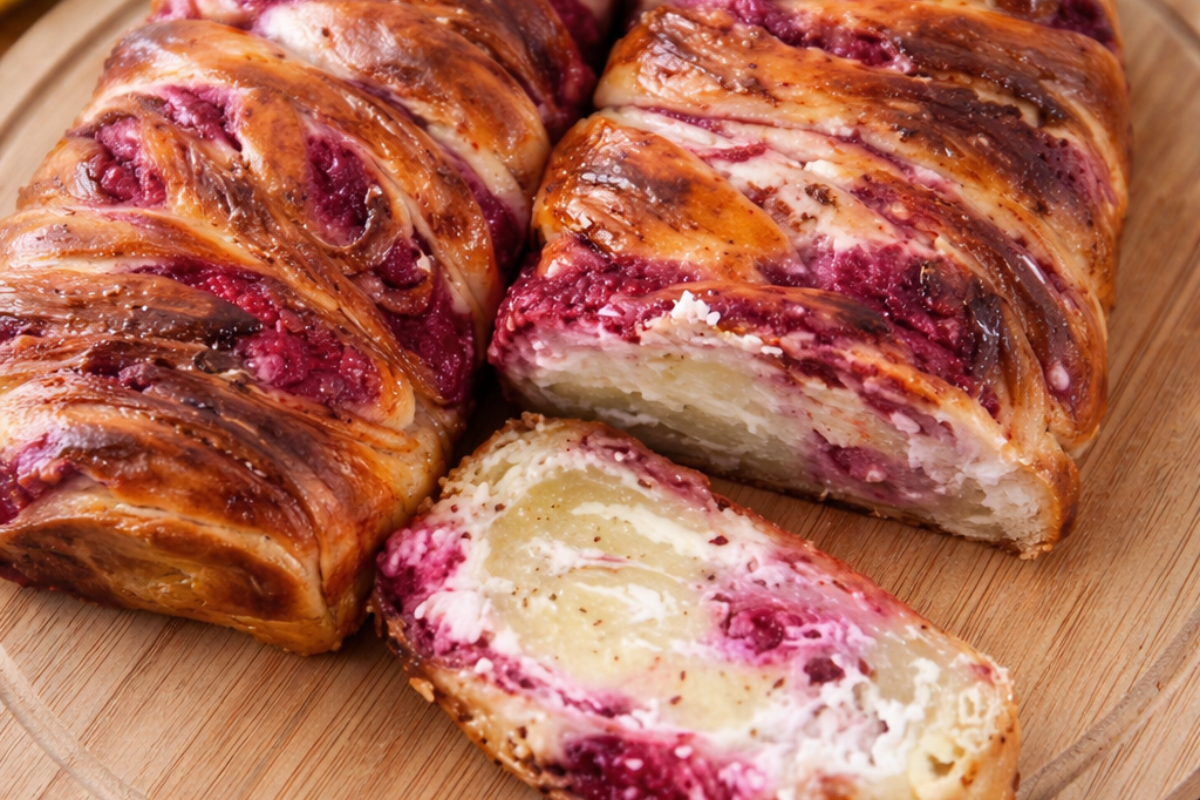 Túró-raspberry babka