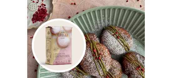 Doughnut Balls with Pistachio Cream
